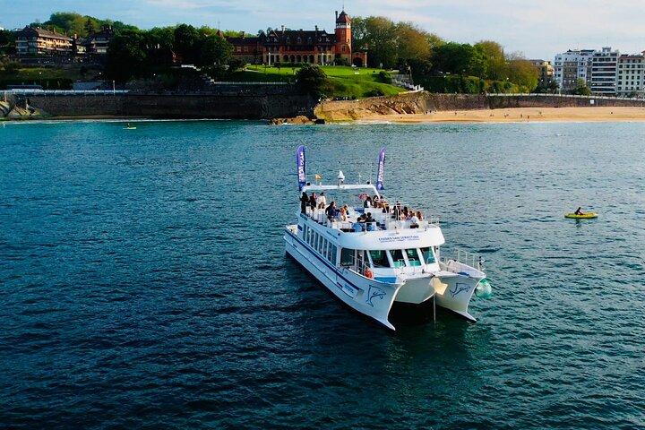 San Sebastian: Eco-Friendly Panoramic Catamaran Cruise