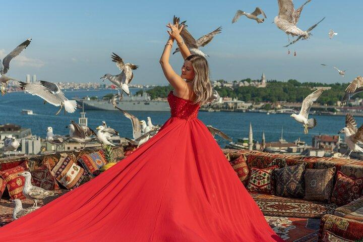 Istanbul Photo Shooting with Flying Dress