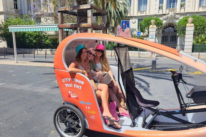 Nice: Visit of Nice by electrically assisted bike taxi 1 hour.