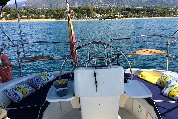 Delt oplevelse. Solnedgangssejlads Puerto Banus