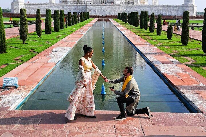 Privat solopgangstur til Tajmahal og Agra Fort fra Delhi