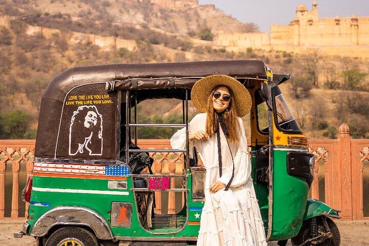 Vrolijke privétour van een hele dag door Pink City Jaipur per Tuktuk
