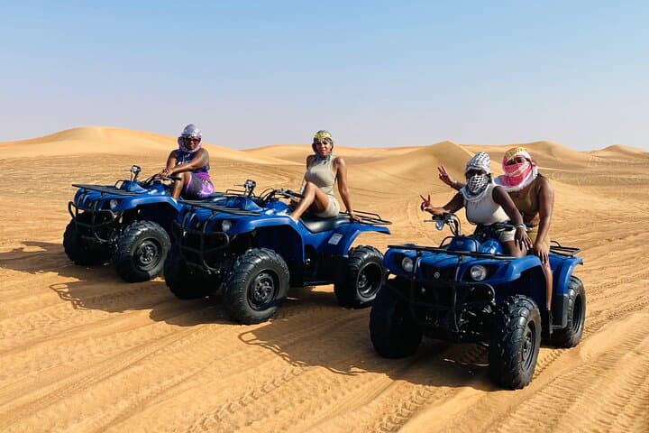 Self Drive Quad Bike in Open Desert With Sand Boarding and Camels
