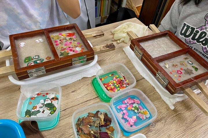 東京の手漉き和紙のプライベートワークショップ