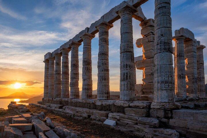 Visite privée d'une journée complète Athènes classique-temple de Poséidon