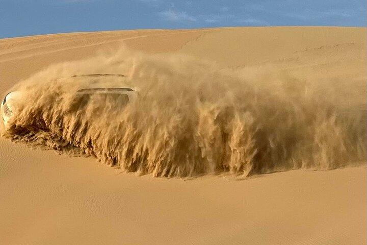Safari dans le désert d'Abou Dabi – Aventure en 4x4, planche à sable et balade à dos de chameau