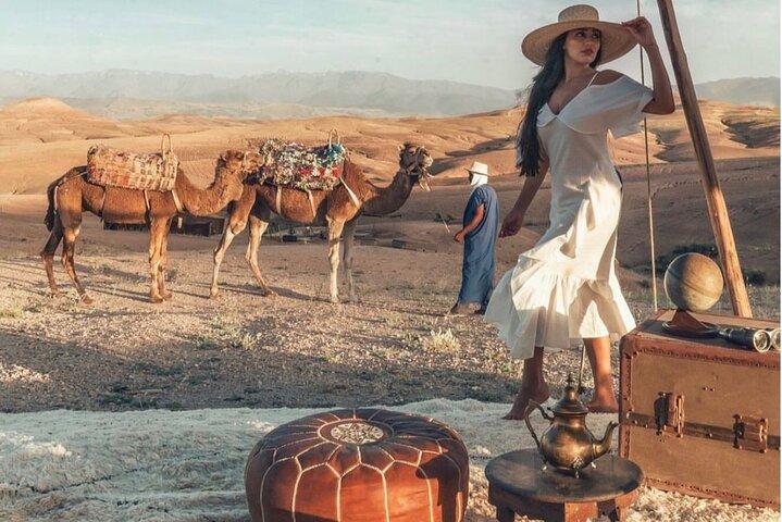 Dinner Under the Stars Desert Agafay & Sunset Camel Ride