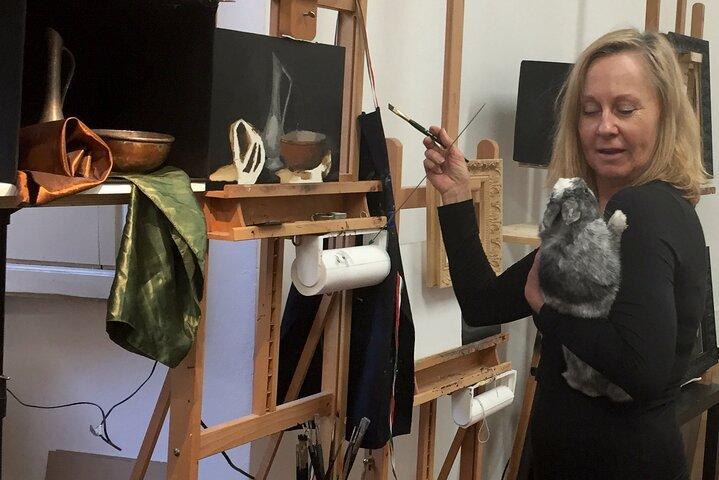 Begeleide workshop stillevenschilderen van 5 ochtenden in Florence