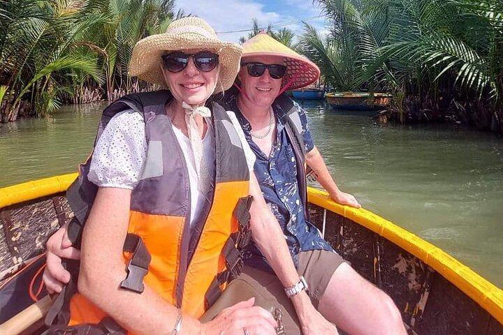 Basket boat Ride til Coconut Jungle & Hoi An City Tour fra Da Nang