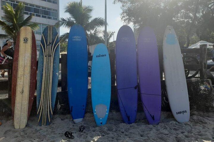 Clases de surf en Arpoador en Ipanema