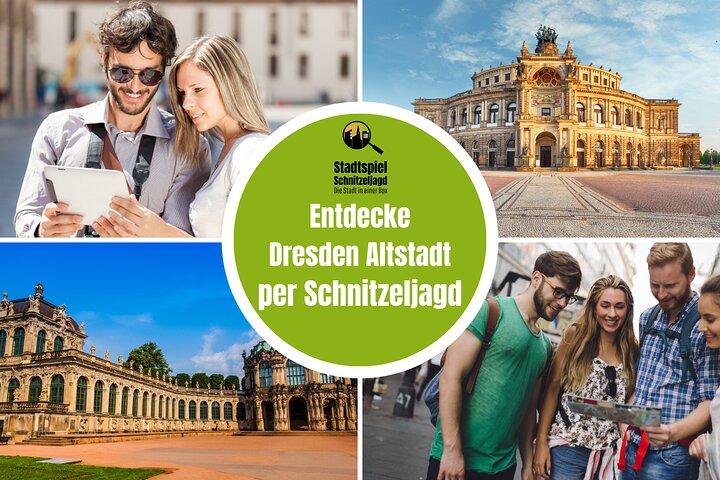 City game scavenger hunt Dresdens gamla stad - oberoende stadsrundtur