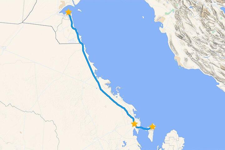 3 dagars roadtrip från Kuwait City till Bahrain genom Saudiarabien