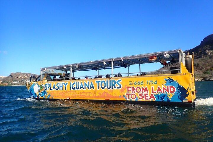 Bus, der kører ind i havet Unik Curaçao Amphibious Tour