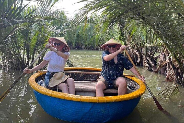 Basket boat Ride til Coconut Jungle & Hoi An City Tour fra Da Nang