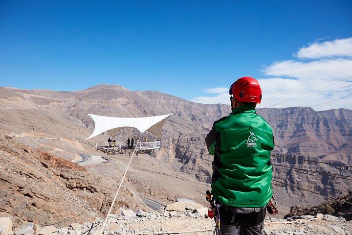 Dubai: Small-Group Guided Zipline Experience in Jebel Jais