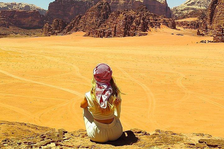 Wadi Rum Trip -full Day Jeep Tour + Cave Experience