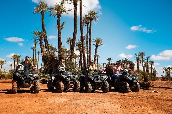 ATV ride in the desert palm grove Marrakech