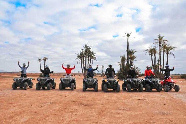 ATV ride in the desert palm grove Marrakech