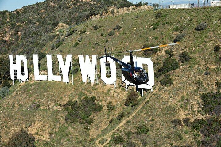 Privat helikoptertur till Hollywood-skylt