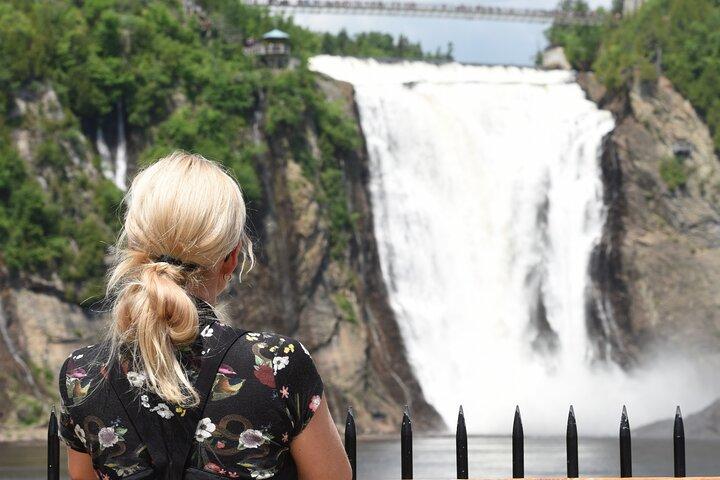 Hop-on hop-off-tur i Gamla Quebec och Montmorencyfallen