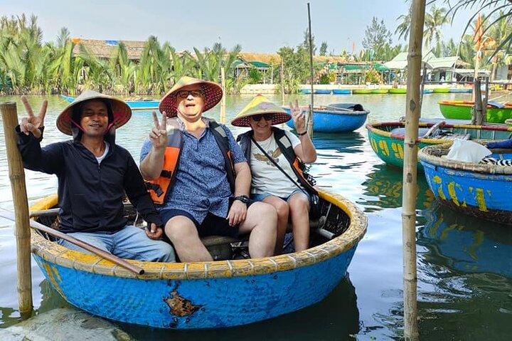 Basket boat Ride til Coconut Jungle & Hoi An City Tour fra Da Nang