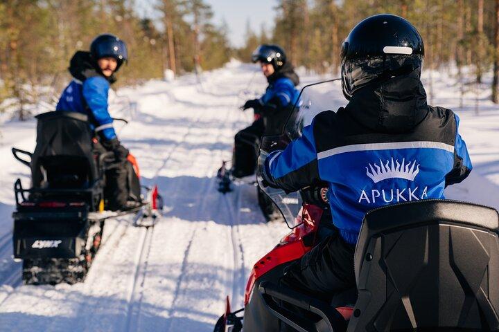 荒野のスノーモービルサファリ2時間、ロヴァニエミ