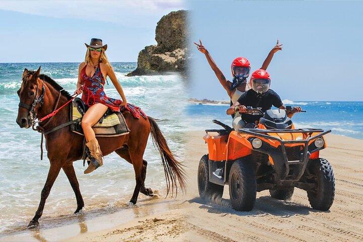 Combo ATV & Horseback Ride. Beach & Desert. Tequila Tasting