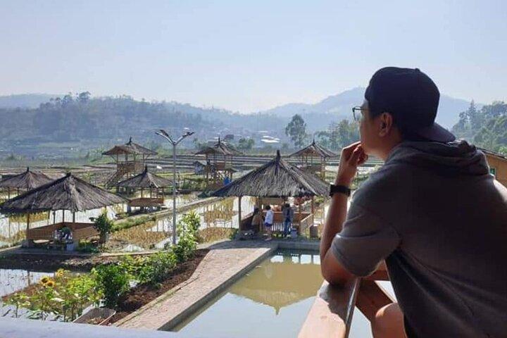 バンドン火山温泉と泥浴へのプライベート ツアー