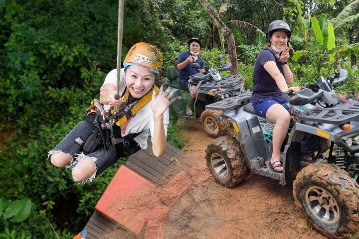 最高の ATV バイクとジップライン アドベンチャー (送迎付き)