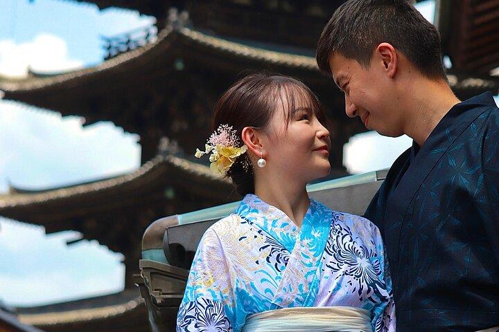 京都着物レンタルミモザカップルプラン着物浴衣レンタル