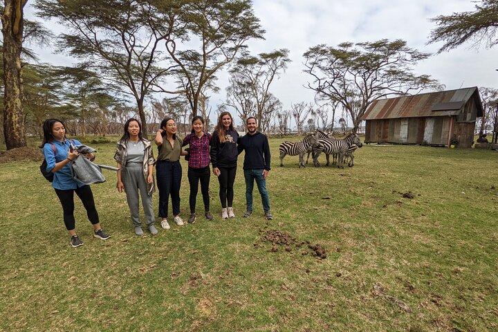 Tour a piedi safari condiviso a Naivasha con giro in barca