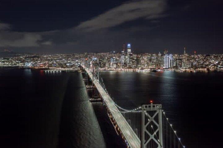 Visite nocturne privée en avion de San Francisco