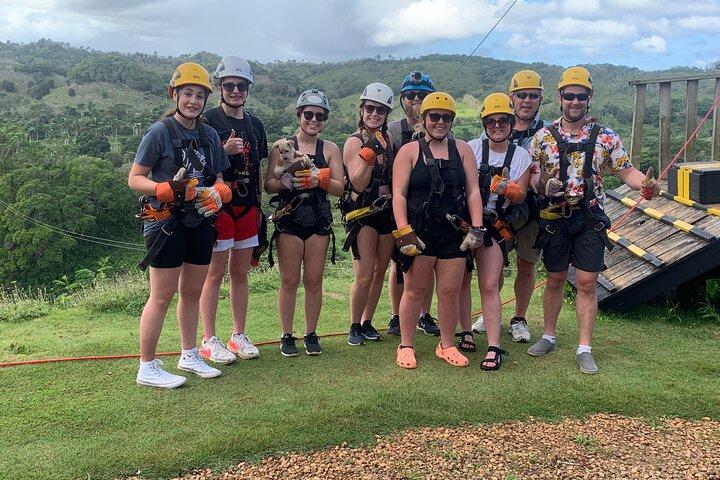 Zip line med 7 vandfald