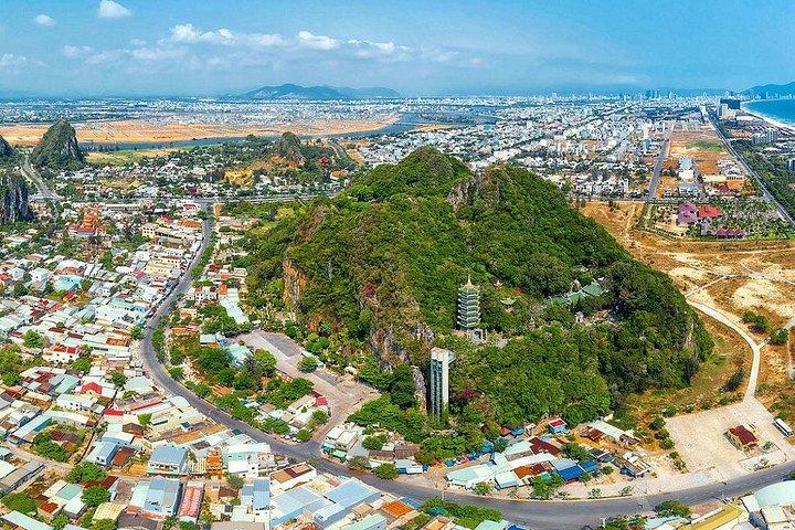 プライベートダナン市 - 大理石の山 - ハン市場 - リンウンパゴダ