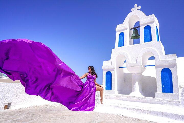 Flying Dress Experience - Privates Santorini Fotoshooting