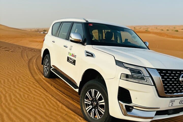 Desert Safari BBQ dinner, Camel ride & sandboarding from Dubai