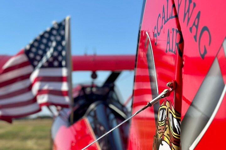 Første Mate Open Cockpit Biplane Ride i Galveston