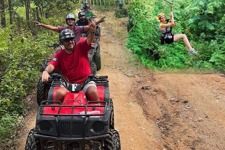 プーケット ATV バイク (スカイライン ジップライン アドベンチャー付き)