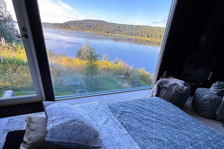 Private Mirror Cabin Dinner and sauna Experience