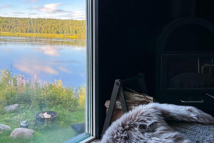 Private Mirror Cabin Dinner and sauna Experience
