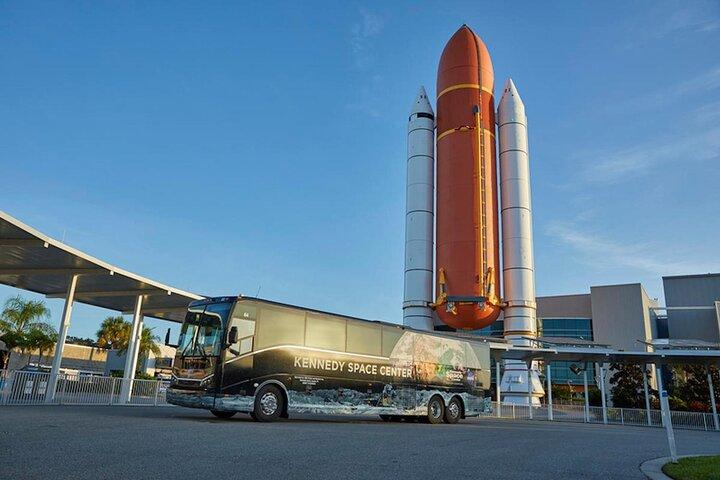 Entrada al Centro Espacial Kennedy en Cabo Cañaveral