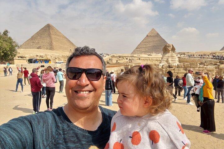 Visite privée des pyramides de Gizeh, du Sphinx + déjeuner et balade à dos de chameau