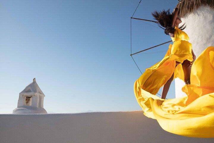 Mykonos Flying Dress Fotógrafo profissional sofisticado