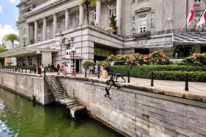 Pracht van koloniale wandeltocht door Singapore met lunch