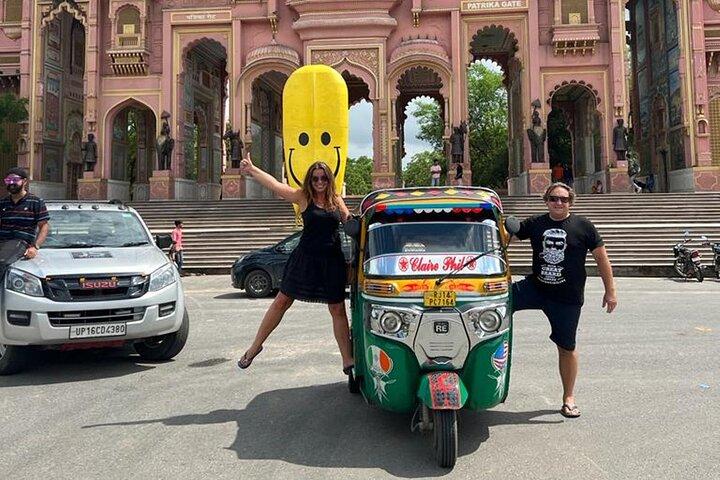 Vrolijke privétour van een hele dag door Pink City Jaipur per Tuktuk
