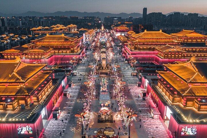 Visite à pied nocturne de la pagode de la grande oie sauvage de Xi'an