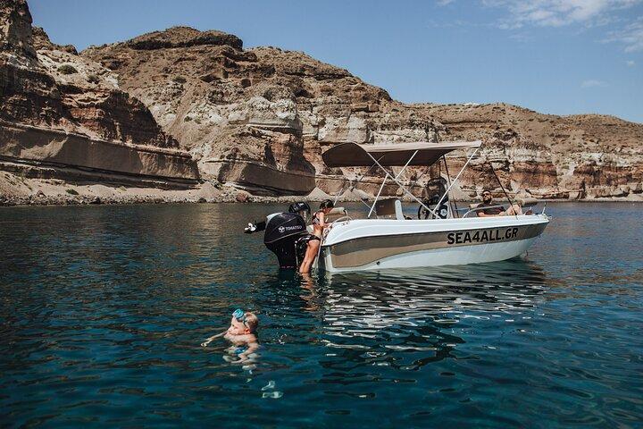 Santorini Alugar um Barco Sem Licença