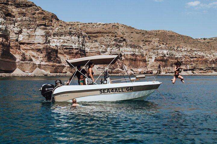 Santorini Alugar um Barco Sem Licença