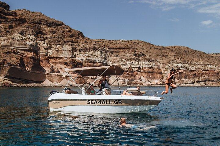 Santorini Alugar um Barco Sem Licença