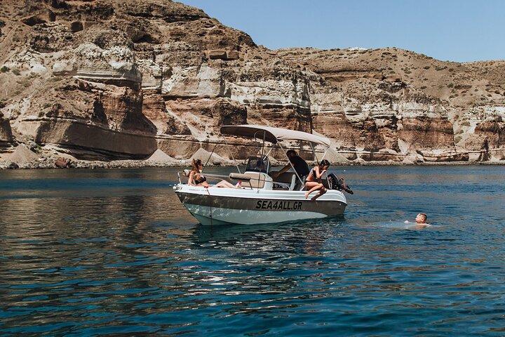 Santorini Alugar um Barco Sem Licença